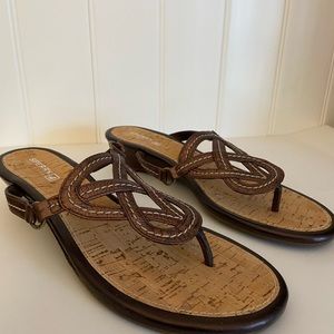 Sperry Lorrain Bronze Metallic Flat Sandals Size 8.5